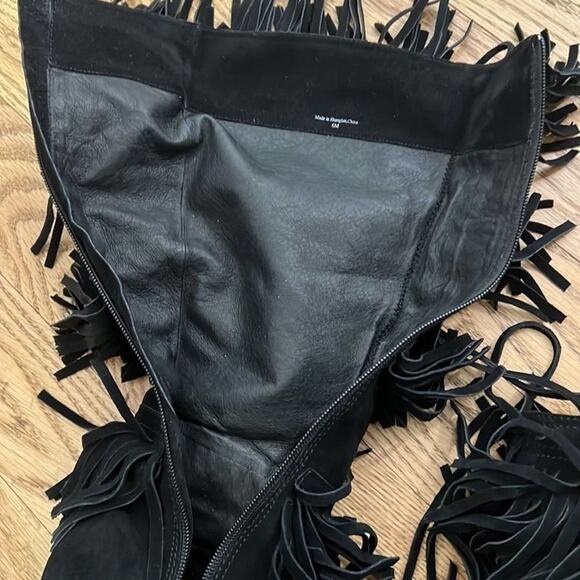 MICHAEL KORS FRINGE TALL SIDE ZIPPER BOOTS SIZE‎ 6M - Picture 8 of 10
